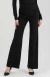 Pietro Brunelli Maternity Maternity Travis Trousers With Ruched Waist And Flared Fit In Black