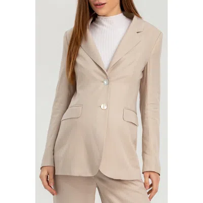 Pietro Brunelli Maternity Two-button Maternity Blazer In Beige