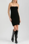Pietro Brunelli Maternity Verbier Strapless Bouclé Maternity Minidress In Black