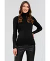 Pietro Brunelli Maternity Maternity Long Sleeve Turtleneck Rib Knit Jumper Aurora In Black