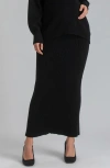 Pietro Brunelli Rib Maternity Sweater Skirt In Black