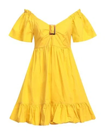 Pietronilla Woman Mini Dress Marigold Size Xs Cotton In Yellow