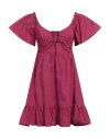 Pietronilla Woman Mini Dress Plum Size L Cotton In Purple