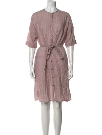 Pre-owned Pietsie Crew Neck Knee-length Dress In Pink