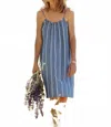 Pietsie Ine Slip Dress In Sea Stripe In Blue