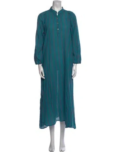 Pre-owned Pietsie Mock Neck Mini Dress In Blue