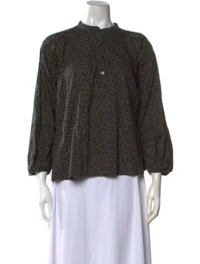 Pre-owned Pietsie Printed Long Sleeve Top In Green
