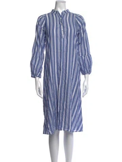 Pre-owned Pietsie Striped Knee-length Dress In Blue