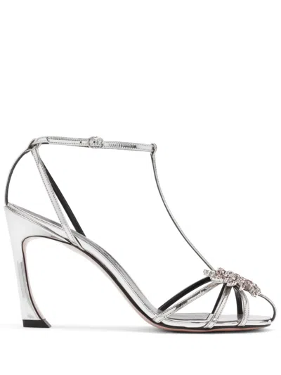 Piferi 85mm Maggio Sandals In Silver