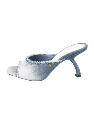 Pre-owned Piferi Denim Sandals In Silver