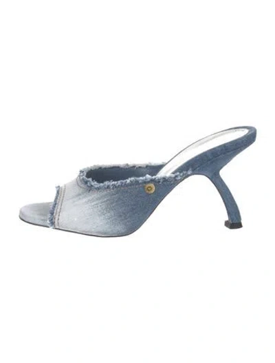 Pre-owned Piferi Denim Slides In Blue