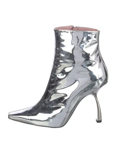 Pre-owned Piferi Patent Leather Boots In Silver