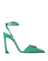 Piferi Pīferi Woman Pumps Emerald Green Size 10 Textile Fibers In Green