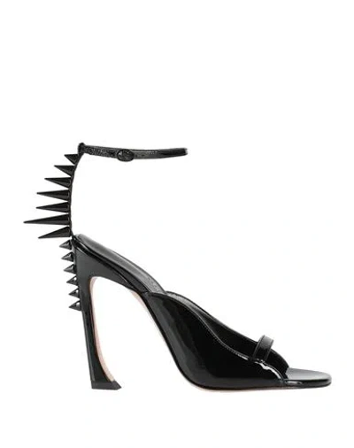 Piferi 120mm Patent Spike-studs Sandals In Black