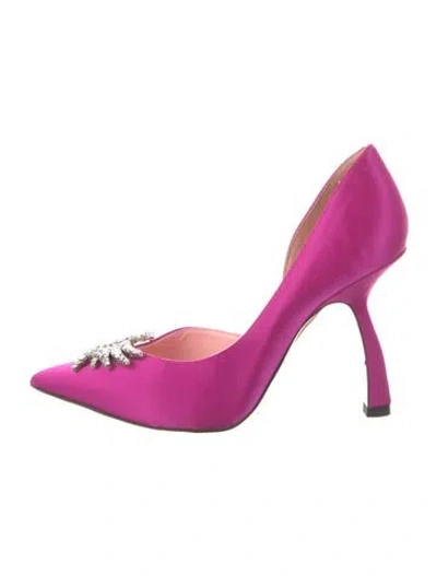Pre-owned Piferi Satin D'orsay Pumps In Pink