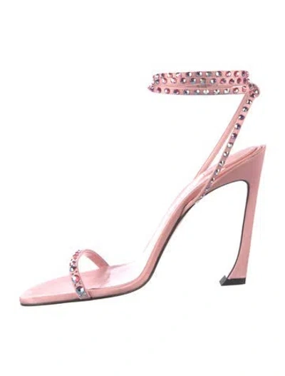 Pre-owned Piferi Satin Sandals In Pink