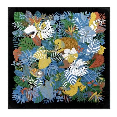 Pig, Chicken & Cow Women's Tropical Scarf In Multi