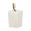 Pigeon & Poodle Abiko Toothbrush Holder In Pearl White