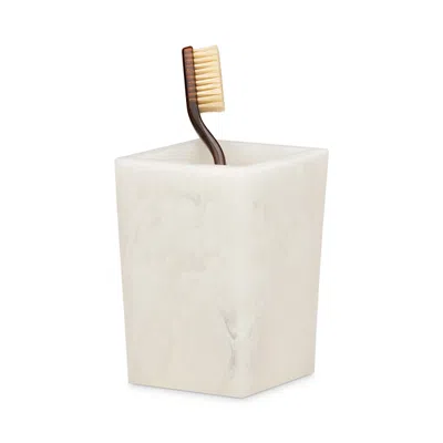 Pigeon & Poodle Abiko Toothbrush Holder In Pearl White