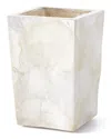 Pigeon & Poodle Andria Capiz Brush Holder In Ivory