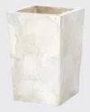 Pigeon & Poodle Andria Capiz Brush Holder In Ivory