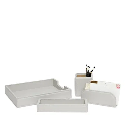 Pigeon & Poodle Asby Desk Accessories Set In Gray
