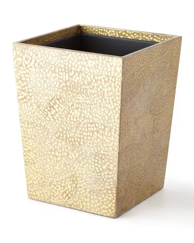 Pigeon & Poodle Callas Square Wastebasket In Gold