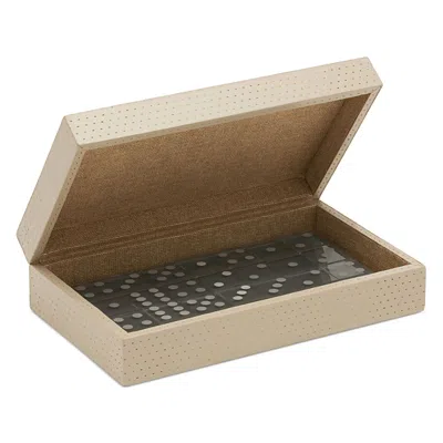 Pigeon & Poodle Dayton Light Gray Domino Box Set, Standard In Brown