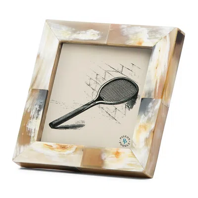 Pigeon & Poodle Essen Horn Frame, 5 X 5 In Brown
