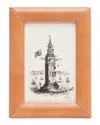 PIGEON & POODLE ETON LEATHER PICTURE FRAME, 4" X 6"