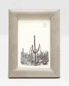 Pigeon & Poodle Eton Leather Picture Frame, 4" X 6" In Light Gray