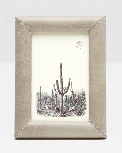 Pigeon & Poodle Eton Leather Picture Frame, 4" X 6" In Tobacco