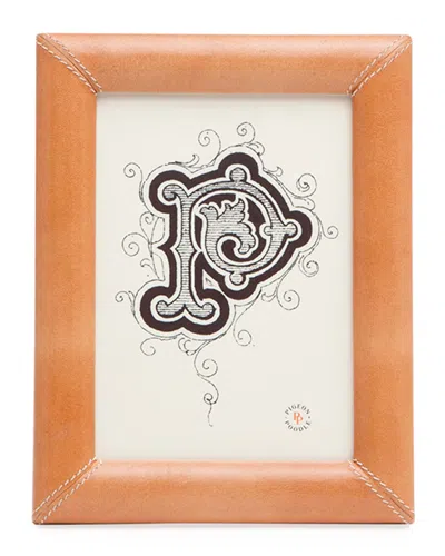 Pigeon & Poodle Eton Leather Picture Frame, 5" X 7" In Brown
