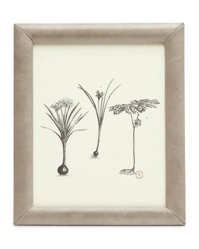 Pigeon & Poodle Eton Leather Frame, 8 X 10 In Light Gray