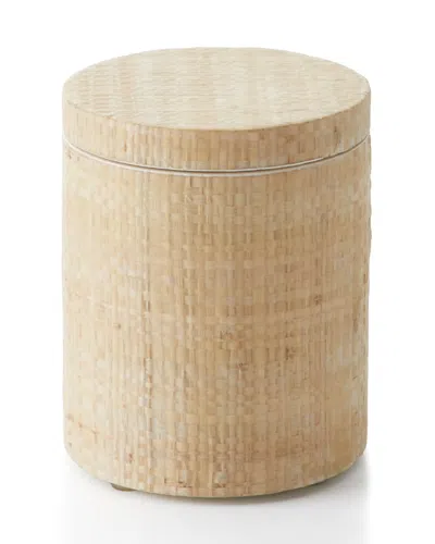 Pigeon & Poodle Ghent Natural Bagor Grass Canister In Beige