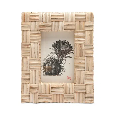 Pigeon & Poodle Grasse Natural Woven Rattan Frame, 4 X 6 In Neutral