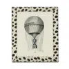 Pigeon & Poodle Hana Striped Picture Frame, 8" X 10" In Black/white