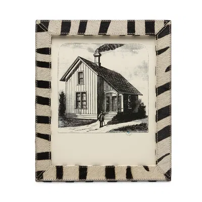 Pigeon & Poodle Hana Zebra Print Frame, 8 X 10 In Black/white