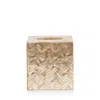 Pigeon & Poodle Handa Tissue Box In Pearlized Herringbone Capiz