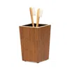 Pigeon & Poodle Harper Brush Holder In Dark Teak