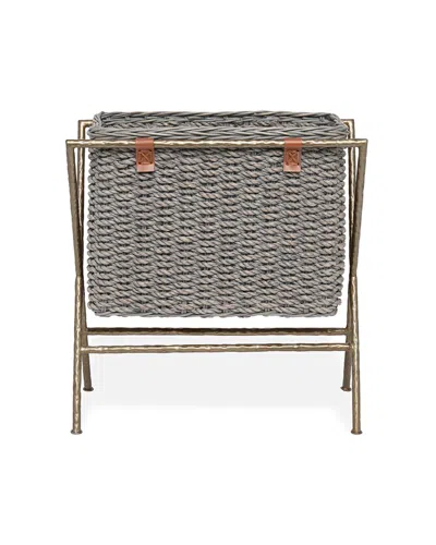 Pigeon & Poodle Hemley Magazine Rack In Gray