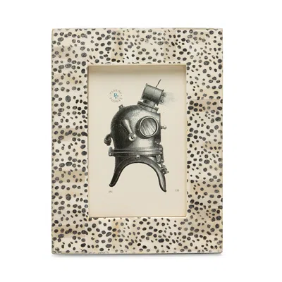 Pigeon & Poodle Ismailia Spotted Gold Bone Frame, 4 X 6 In Neutral