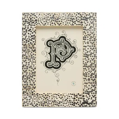 Pigeon & Poodle Ismailia Spotted Gold Bone Frame, 5 X 7 In Neutral