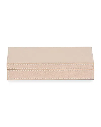 Pigeon & Poodle Lecco Leather Card Box In Pink