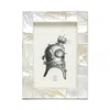 Pigeon & Poodle Lesina Kabibe Shell Frame, 4 X 6 In White
