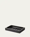 Pigeon & Poodle Manchester Rectangular Soap Dish In Black Faux Shagreen