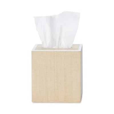 Pigeon & Poodle Maranello Tissue Box In Beige/white