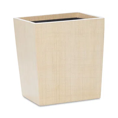 Pigeon & Poodle Maranello Wastebasket In Beige/white