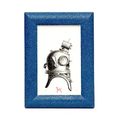 Pigeon & Poodle Oxford Faux Shagreen Frame, 5.5 X 7.5 In Navy