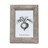 Pigeon & Poodle Oxford Faux Shagreen Frame, 5.5 X 7.5 In Sand